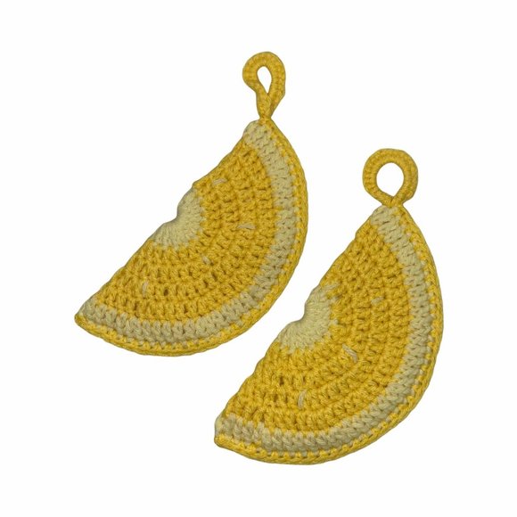 Handmade Hand Crafted Lemon Fruit Pot Holders - Picture 1 of 5